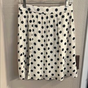 Polka Dot Skirt - Black and White J Crew